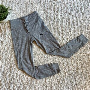 Puma High Waist Jogger Pocket Leggings Athletic Workout Joggers Pants Gray Small